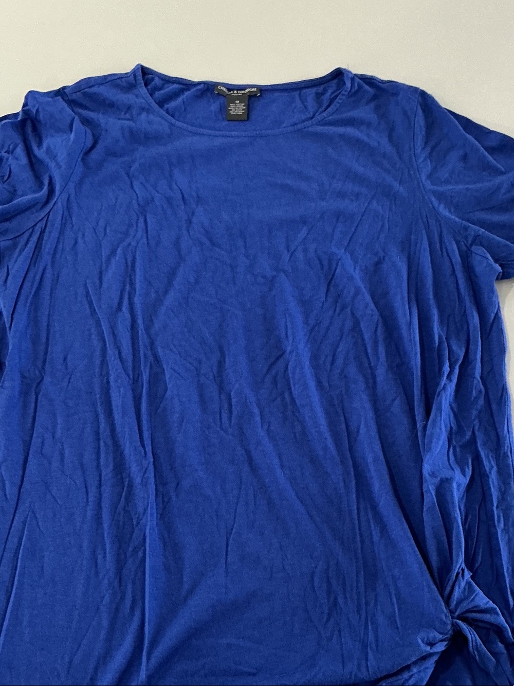 Chelsea & Theodore Short Sleeve Tee in Cobalt Blue